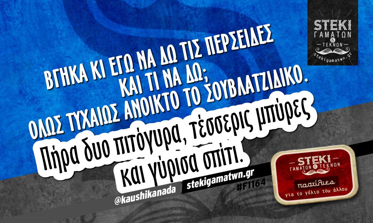 Βγήκα κι εγώ να δω τις περσείδες @kaushikanada