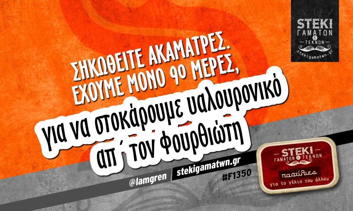 Σηκωθειτε ακαματρες @lamgren