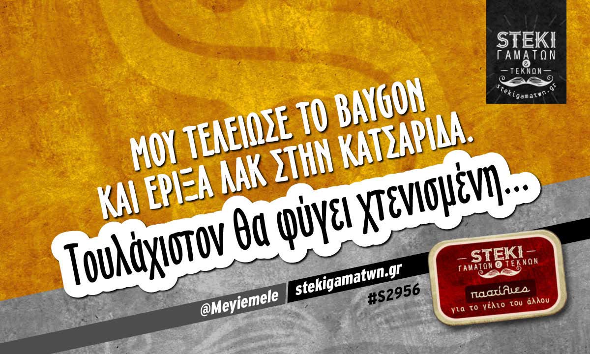 Μου τελείωσε το Baygon  @Meyiemele