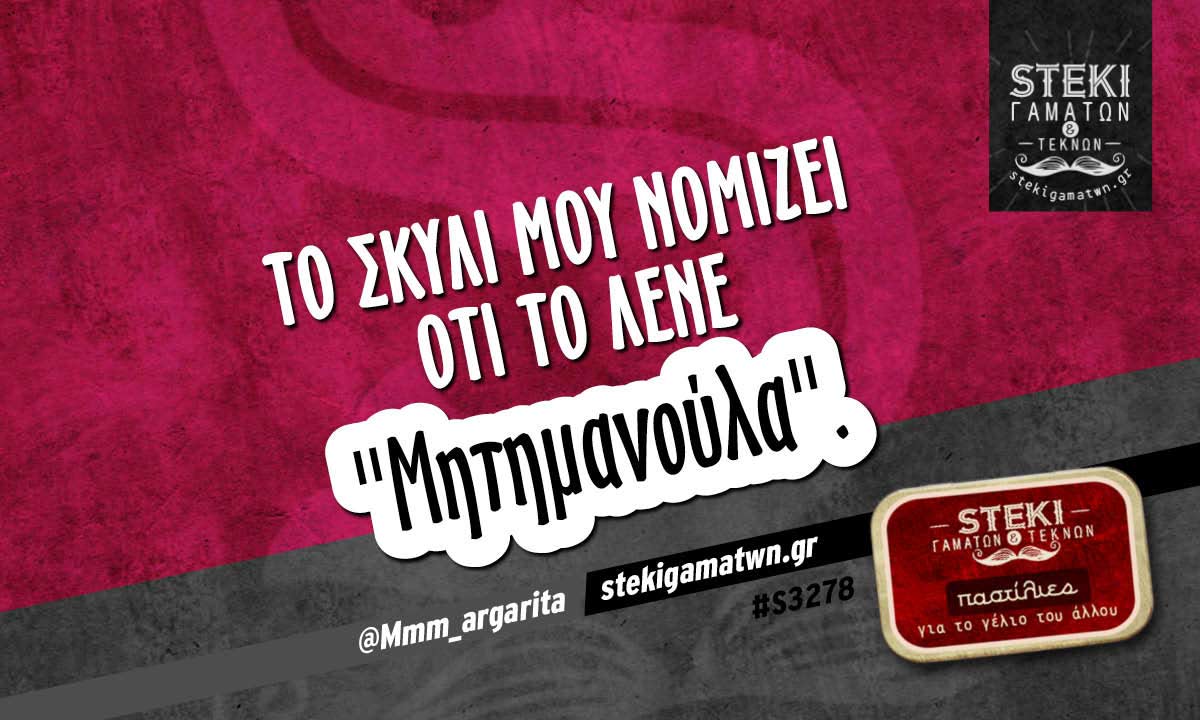 Το σκυλί μου νομίζει  @Mmm_argarita