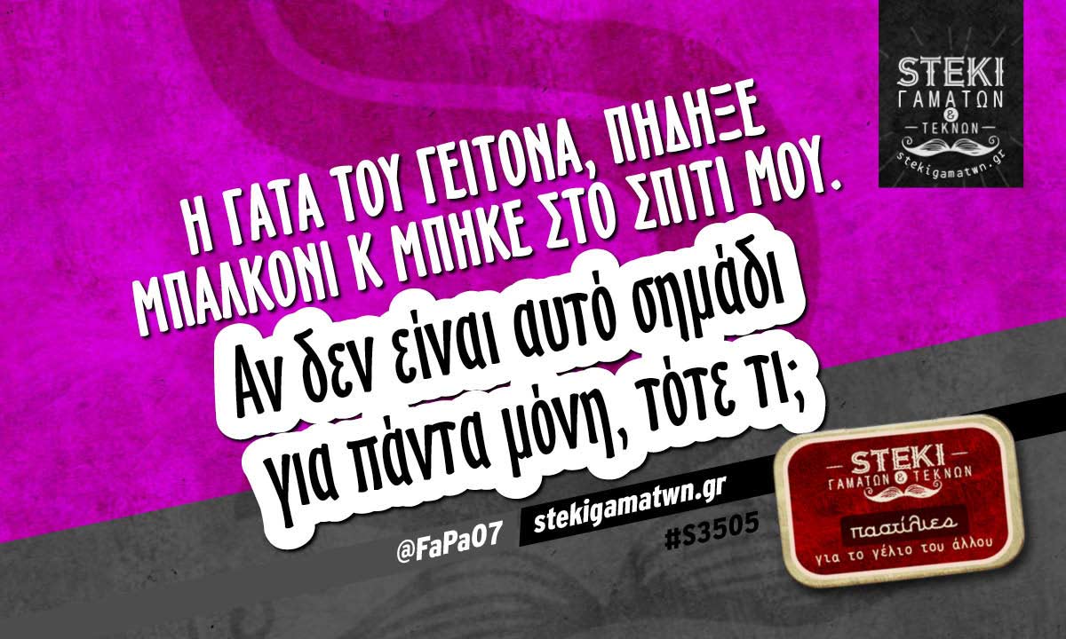 Η γάτα του γείτονα @FaPa07
