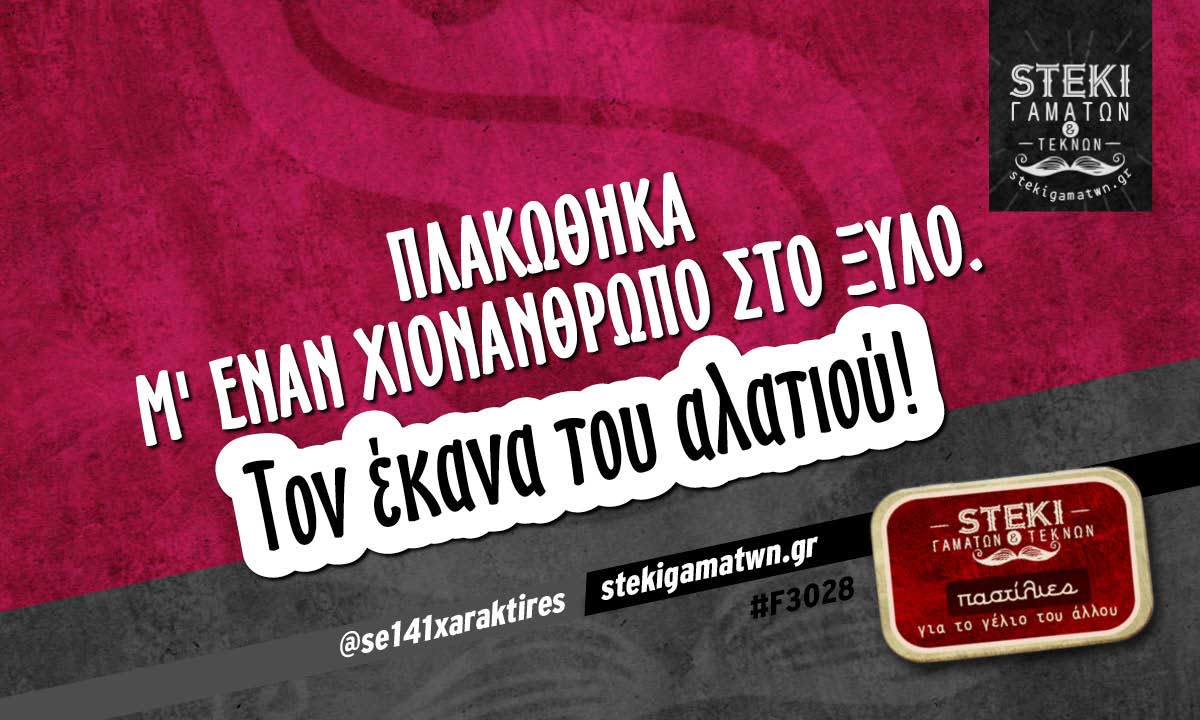 Πλακώθηκα μ’ έναν χιονάνθρωπο  @se141xaraktires