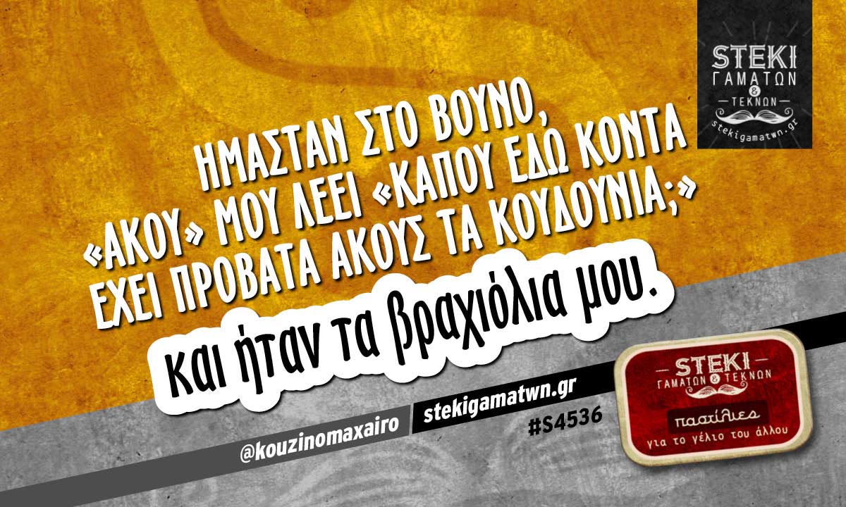 Ήμασταν στο βουνό @kouzinomaxairo